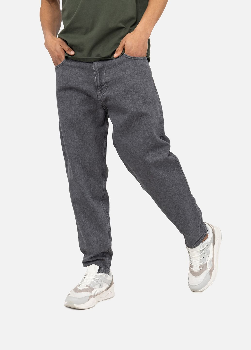 Серые демисезонные мужские джинсы цвет серый цб-00245481 BIG GASTINO