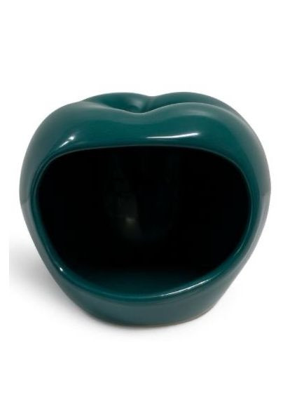 Купалка \ миска керамическая для хомяков ручной работы пещера темно-зеленая Г:6 см х Ш:10 см х В:8 см Mazceramics (362701204)