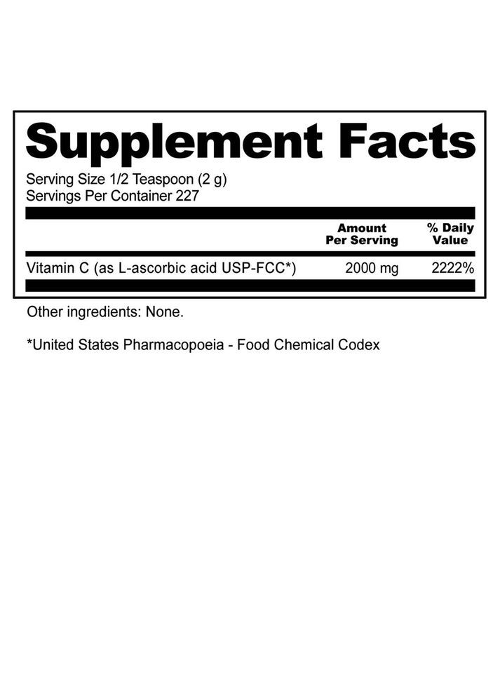 Аскорбінова кислота у порошку, Вітамін C, Ascorbic Acid, 100% Pure Vitamin C,, 454 гр NutriBiotic (322741390)