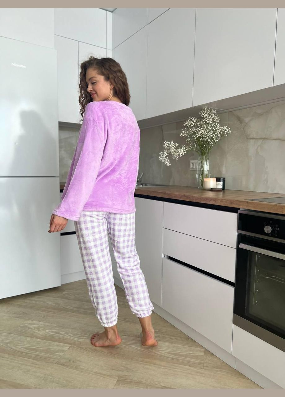 Фиолетовая зимняя пижама женская фиолетовая l (2530/2) GT
