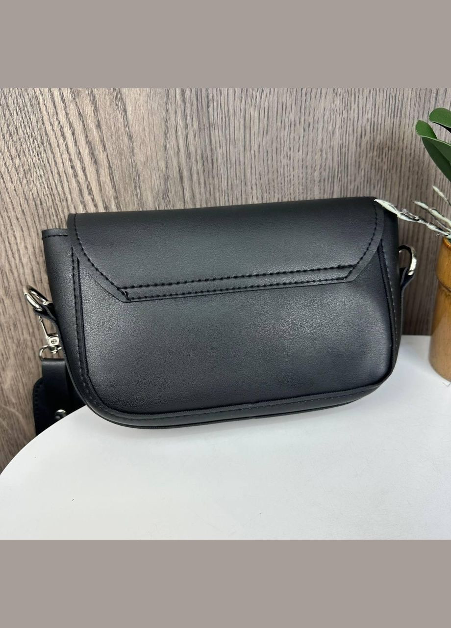 Жіноча міні сумочка клатч на плече екошкіра чорна (sku_1523) No Brand (330576226)