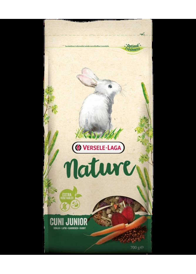 Беззерновой корм Nature Cuni Junior для крольчат 0.7 кг (5410340614075) Versele-Laga (279570084)