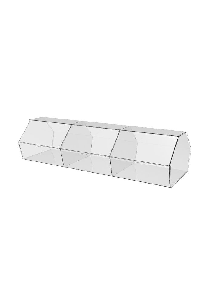 Диспенсер 800х280х200мм для мармеладов, снеков, орехов 3 ячейки Ekostar (366599811)