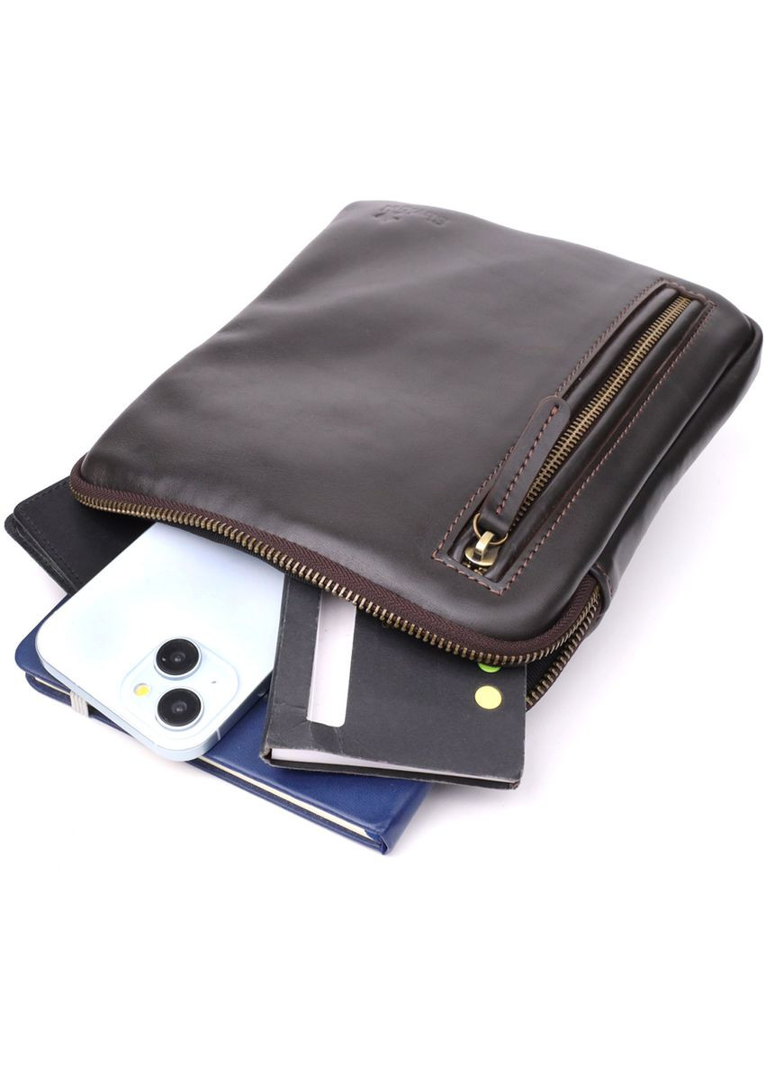 Элегантная мужская сумка из гладкой натуральной кожи 23150 Shvigel (363023623)