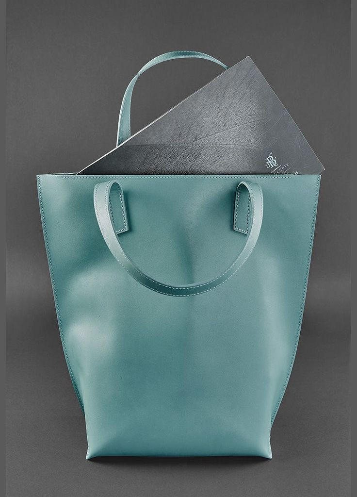 Шкіряна жіноча сумка D.D. бірюзова (A-026327) BlankNote шоппер (327874101)