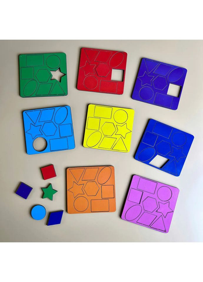 Дерев'яний сортер "Барабан" (ПСФ135) PSF135 геометричні фігури Ubumblebees (368709491)