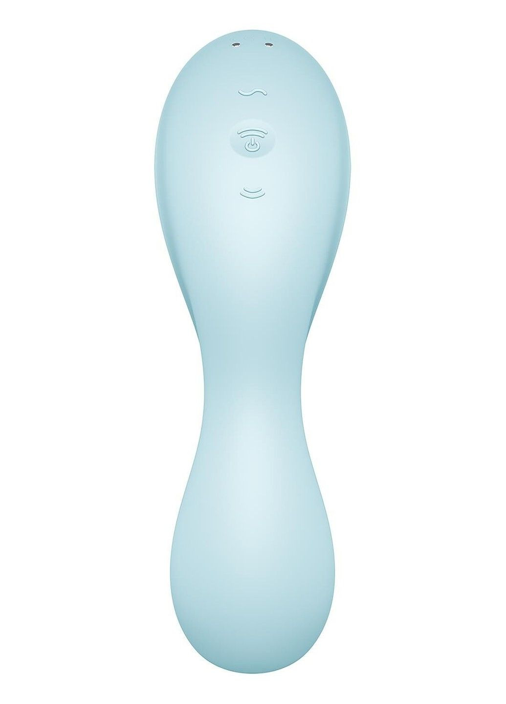 Вакуумный смарт стимулятор с вибрацией Curvy Trinity 5 Blue управление со смартфона Satisfyer (298349691)