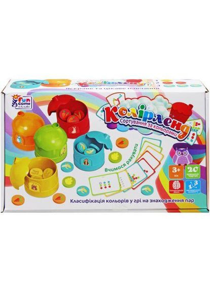 Игра "Цвет" 20 карточек, 5 боксов-домиков Fun Game (365813042)