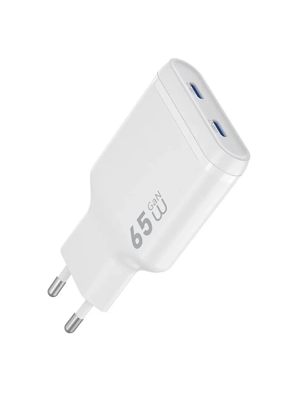 Зарядний пристрій Wiwu 2USB-C вогнестійкий полікарбонат No Brand G035 Essen PD65W GaN (402065345)