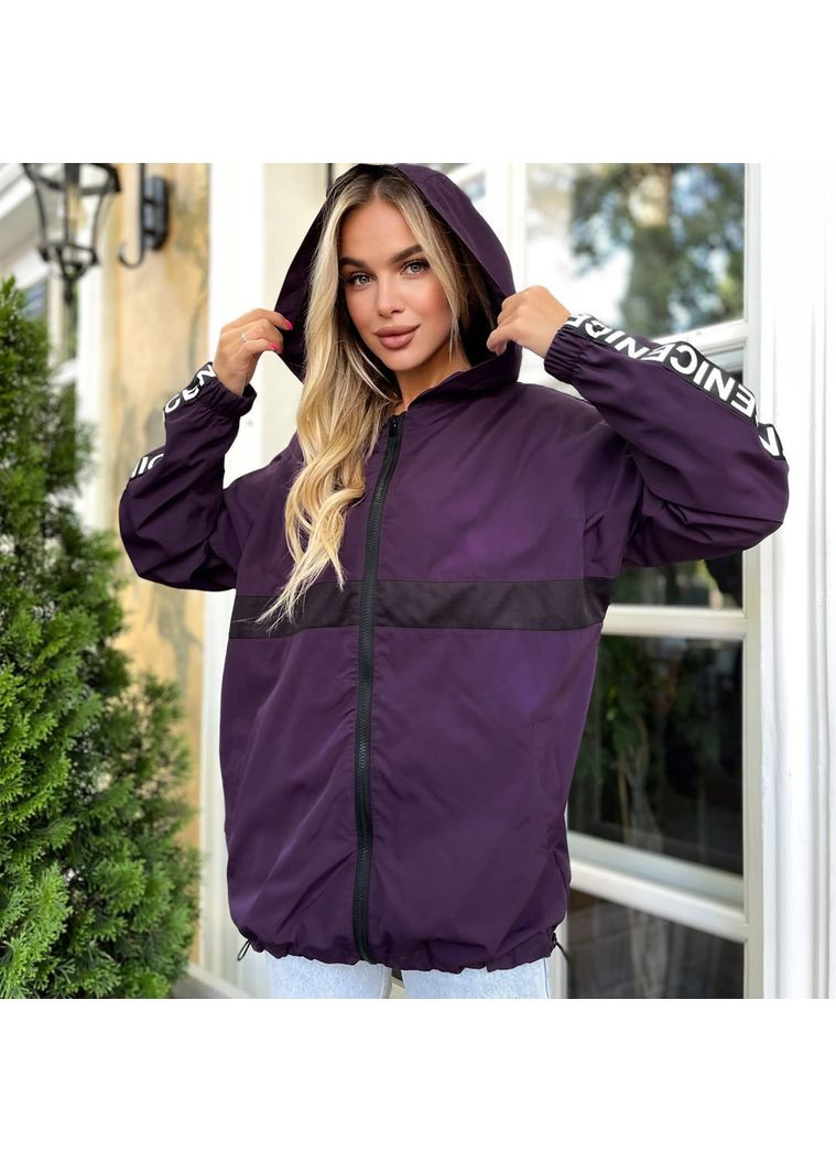 Фиолетовая демисезонная женская куртка-ветровка - замеры в описании. GD/GL Модний простір