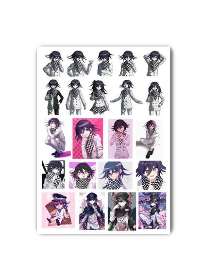 Стикеры аниме Кокичи Ома Школа отчаяния Danganronpa А3 лист (stik_072) No Brand (327004013)