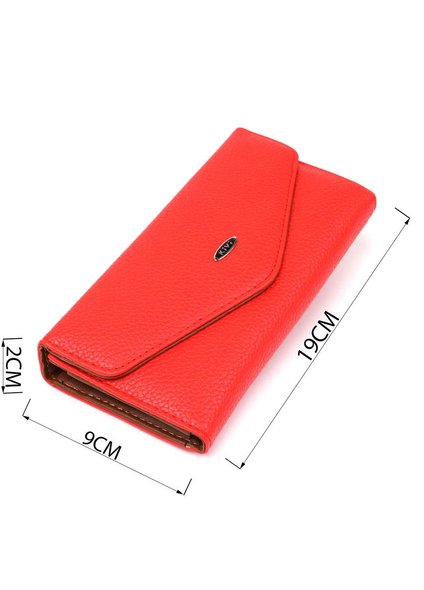 Жіночий гаманець із екошкіри з відділенням на блискавці та слотами для карт, червоний (sku_19063) No Brand (328218557)