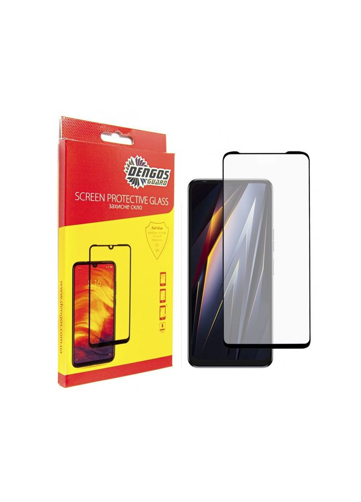 Скло захисне Full Glue Tecno Pova 4 (m422070) DENGOS Full Glue Tecno Pova 4 (LG7n) (black) (367071480)