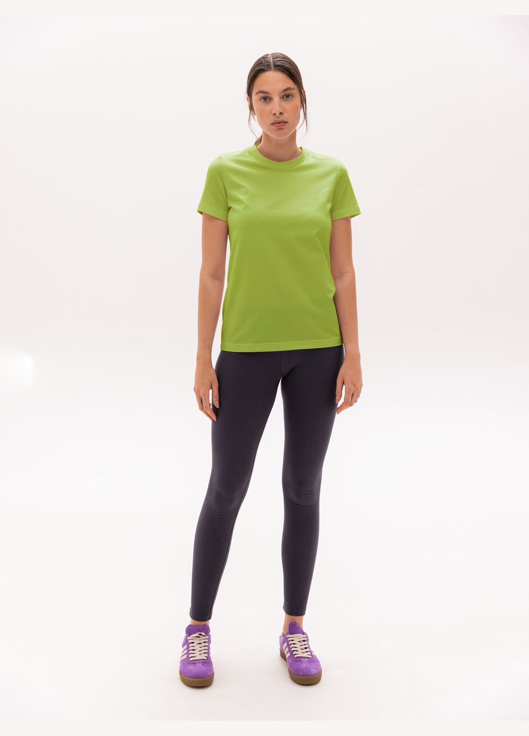 Футболка женская однотонная светло-бежевого цвета ТМ РОЗА Роза - (315363634)