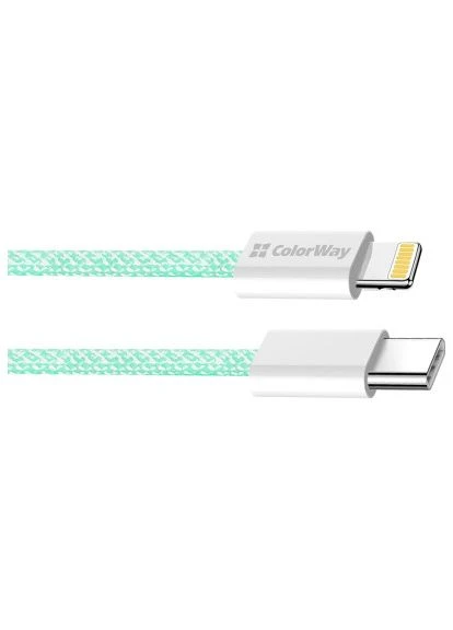 Дата кабель USB-C to Lightning 1.0m 27W green (CW-CBPDCL061-G) Colorway (396675518)