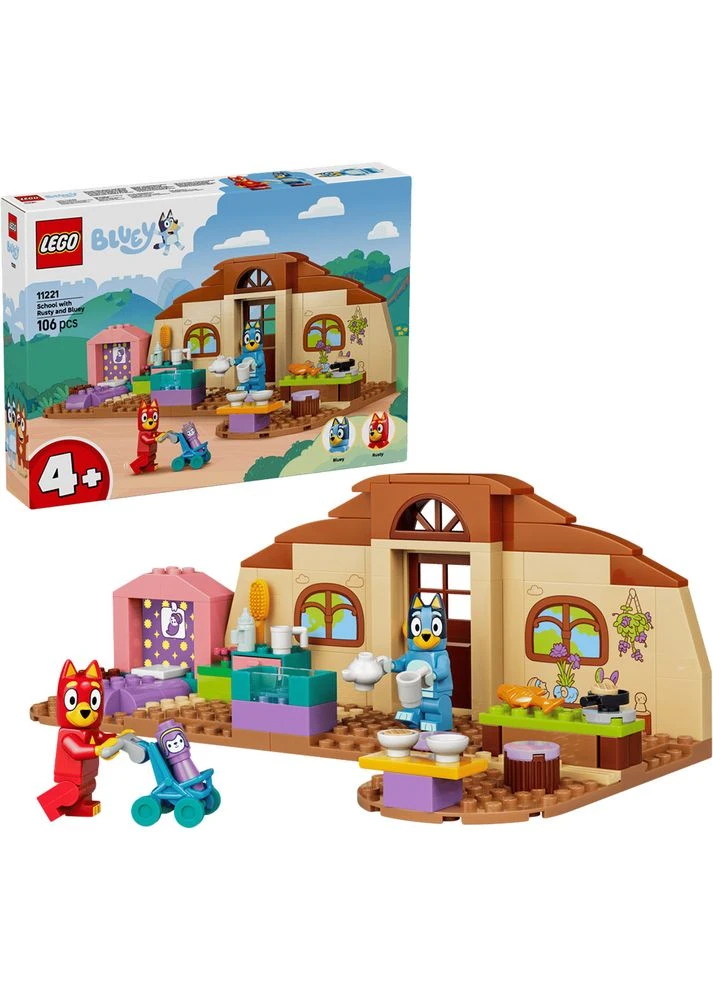 Конструктор Bluey Школа с Расти и Блуи 106 деталей (11221) Lego (399513383)