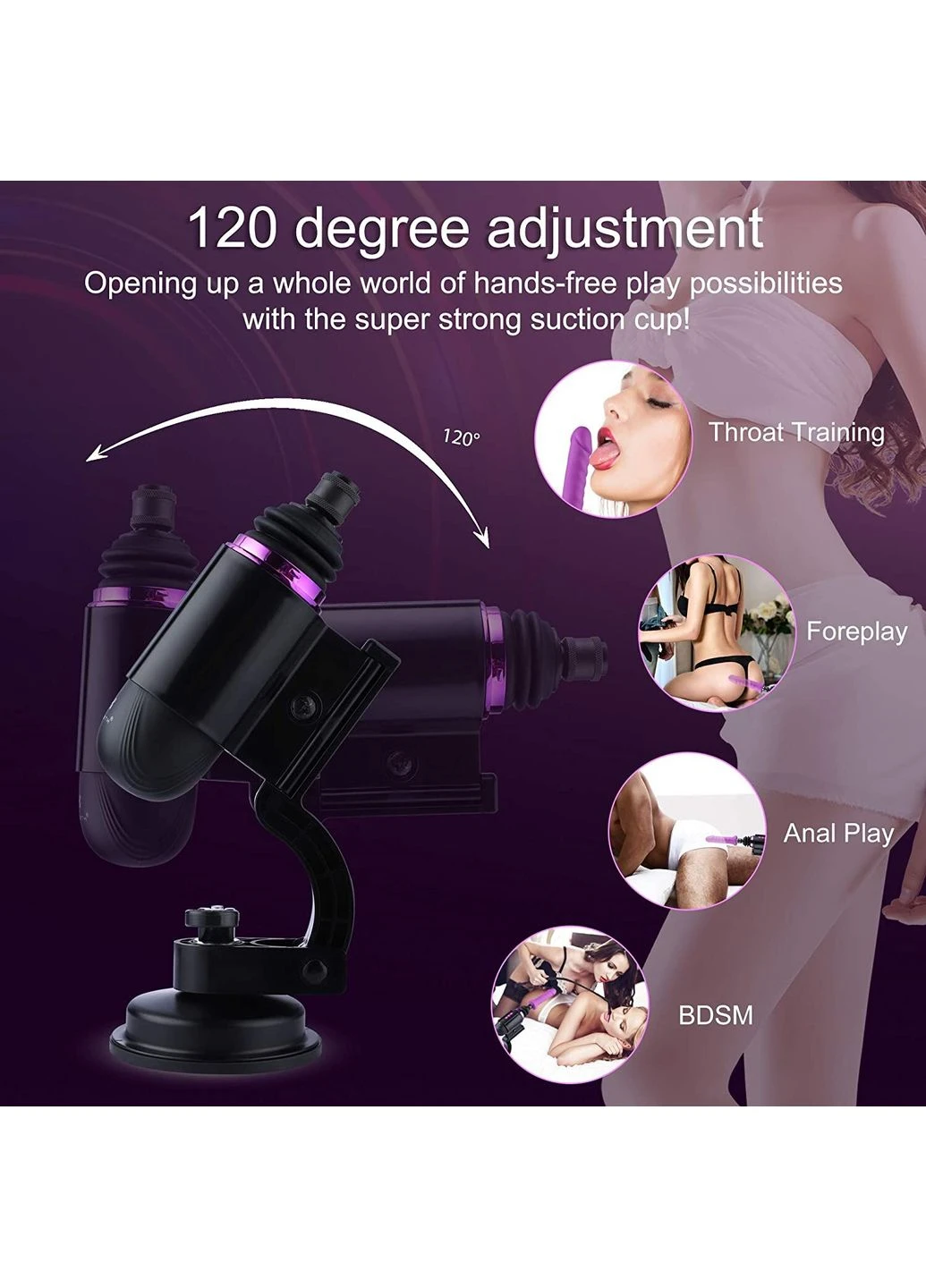 Мини секс-машина Mini Capsule Sex-Machine with Strong Suction Cup, мощная, перезаряжаемая - CherryLove Hismith (332209697)