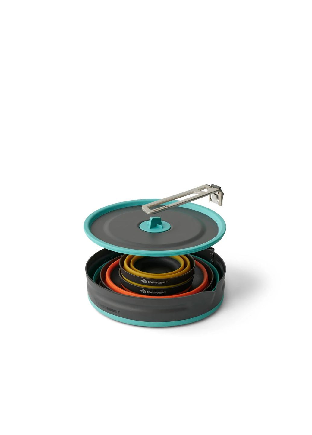 Набір посуду Frontier UL Collapsible One Pot Cook Set w/ 2.2L Pot, на 2 персони (каструля+2 миски+2 чашки) Різнокольоровий Sea To Summit (365308740)