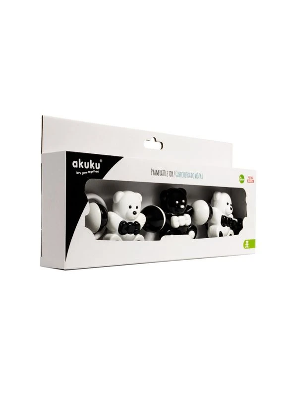 Бряскальце для коляски Ведмедик, чорно A0468 Akuku (394577805)