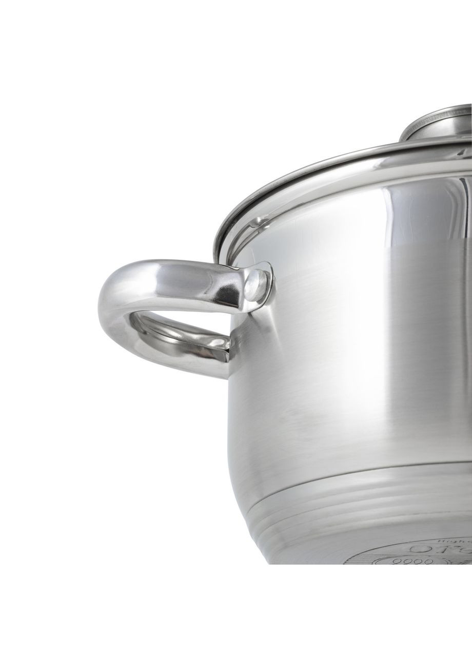 Каструля з кришкою Ofenbach 1.7л з нержавіючої сталі і порожніми ручками для індукції і газу KM-100511 Kamille (371898461)