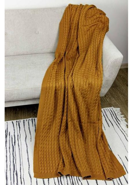 Плед Happy Fall Kosa Охра 130х170 см Жовтий (7146) Прованс (362135100)