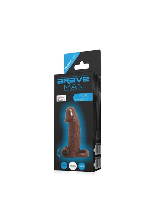 Насадка на член Brave men Vibro Penis Sleeve Телесная BI0510 CherryLove LyBaile (282708689)