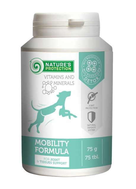 Добавка для укрепления суставов, сухожилий и связок собак Mobility Formula 75 таблеток (CAN63297) Nature's Protection (362144925)