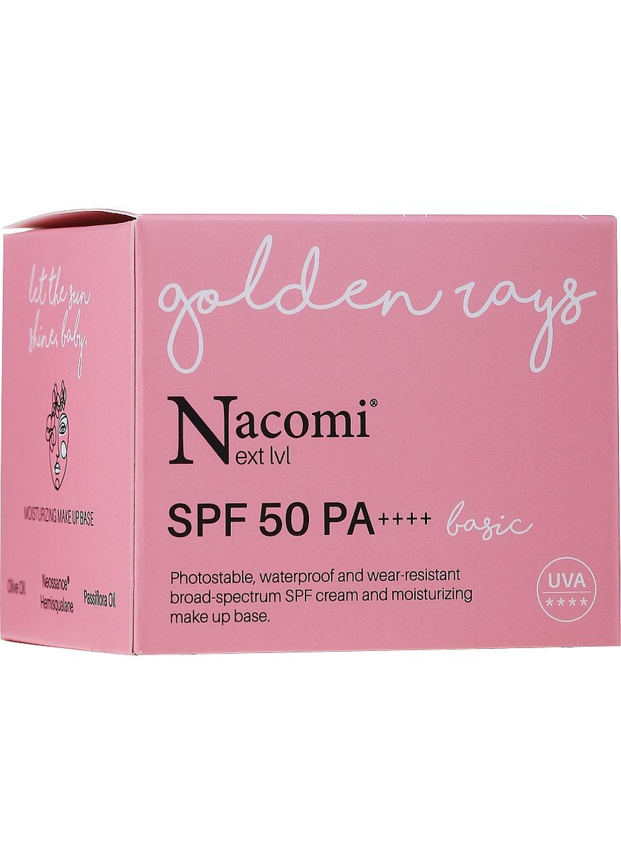 Сонцезахисний крем для обличчя Next Level Basic SPF 50 PA++++ 50ml (948006-12080038) Nacomi (368609872)