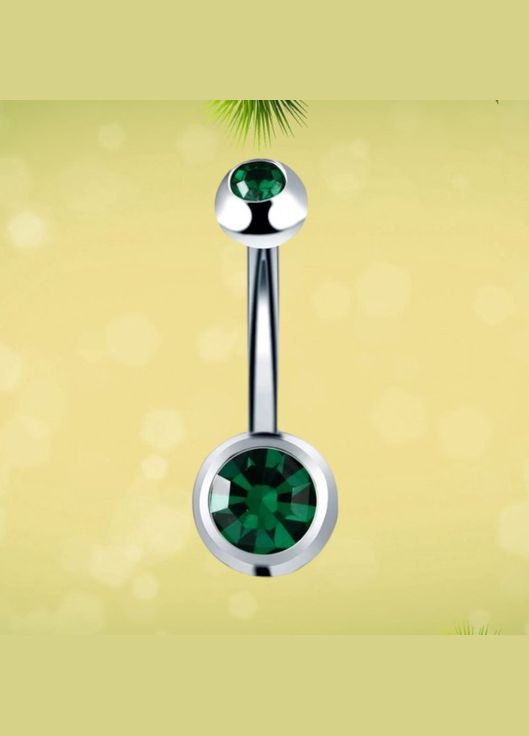 Серьги для пирсинга пупка бананка хамелеон титановая сталь 2.3 см Liresmina Jewelry (329202777)