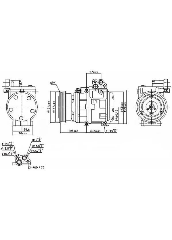 Компресор кондиціонера KIA CARENS II (UN) (06-) 2.0 I 16V 890234-ua Nissens (392542396)