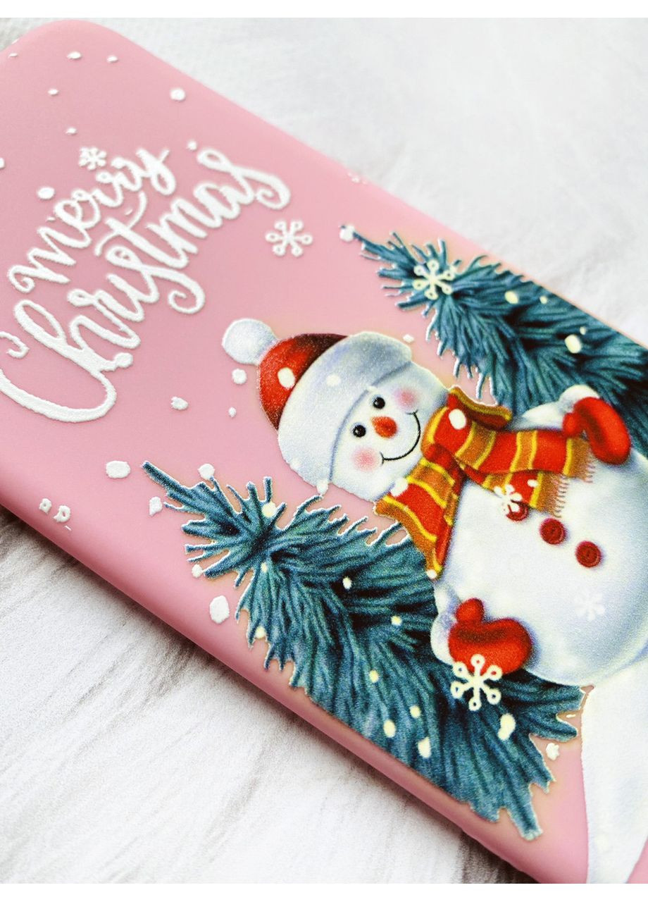 Матовий рожевий чохол на Xiaomi Redmi Note 11 4G Сніговик (принт 152) Creative (362963018)
