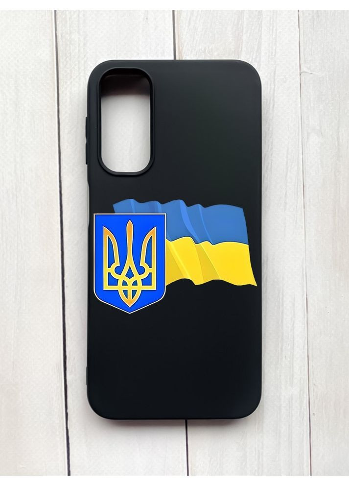 Матовий чохол на Samsung Galaxy A24 Чорний:: Тризуб і прапор України (принт 384) CASE CONTROL (360709538)