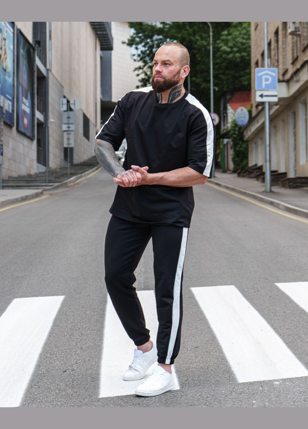 Комплект мужской оверсайз (штаны+футболка) No Brand комплект (290108958)