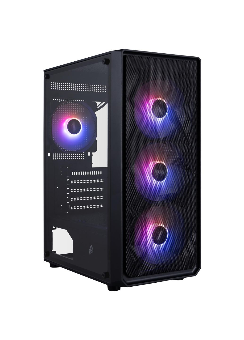 Корпус FD3-M-BK-4F7 Black без БП 1STPLAYER (342331333)