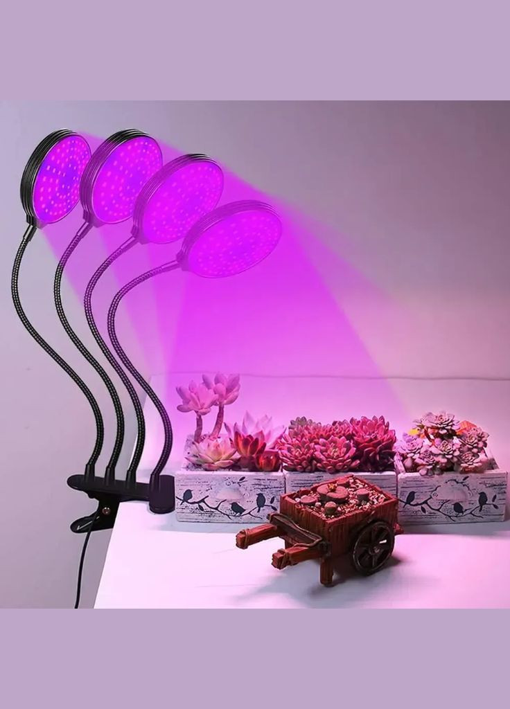 Фитолампа для растений на 4 ветки от USB, с таймером, R4 / Ультрафиолетовая лампа для выращивания растений No Brand (344465650)