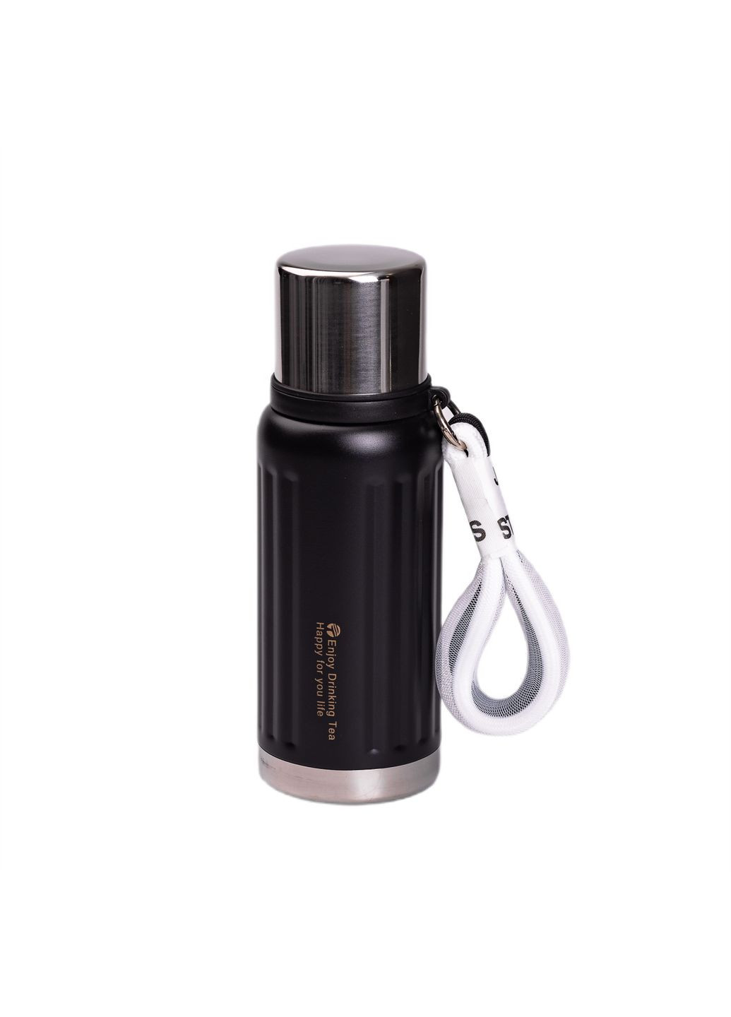 Термос Enjoy 600 мл с флип крышкой и ремешком, черный Yiwu HP-14-9B No Brand (360481791)