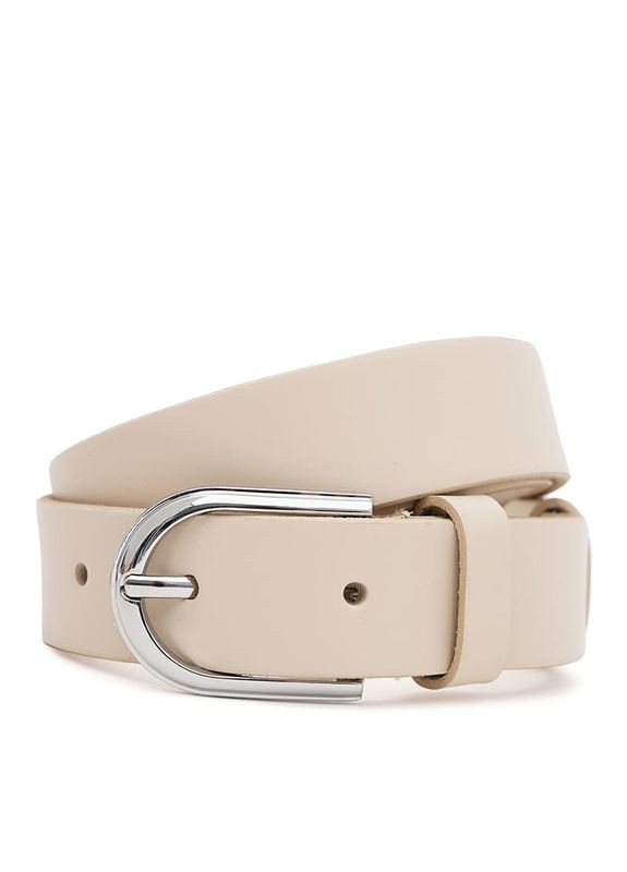 Женский ремень кожаный 110v1genw82-h Бежевый Borsa Leather (302972004)