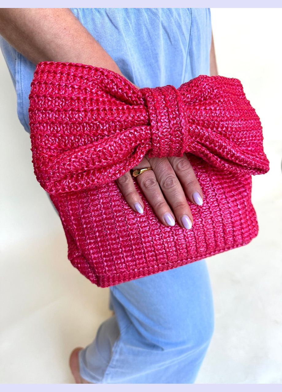 Женская маленькая сумка клатч T-338 малиновая розовая No Brand (306709458)