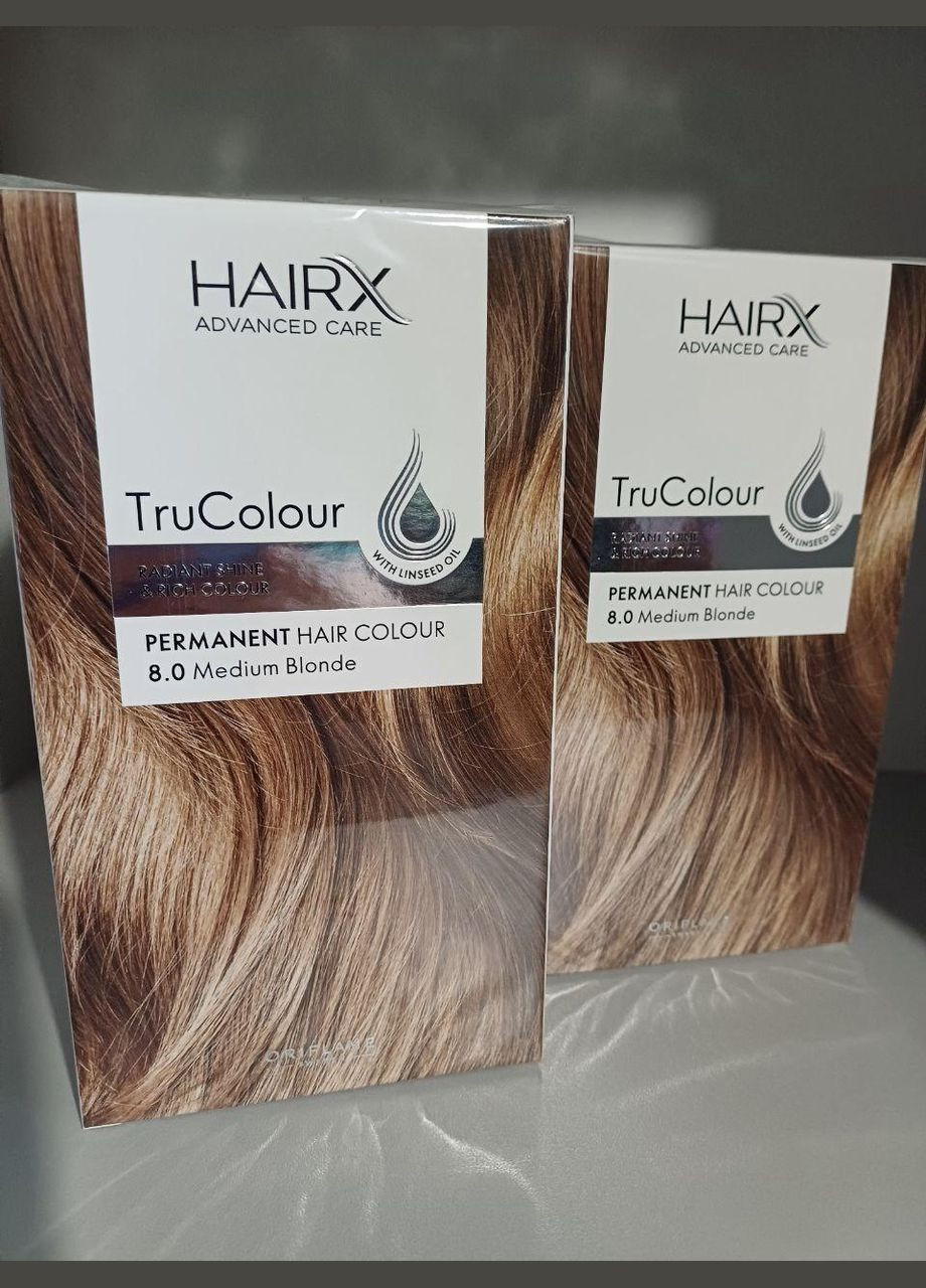 Устойчивая краска для волос HairX TruColour код 41569 русый 8.0 Орифлэйм Oriflame (370955448)