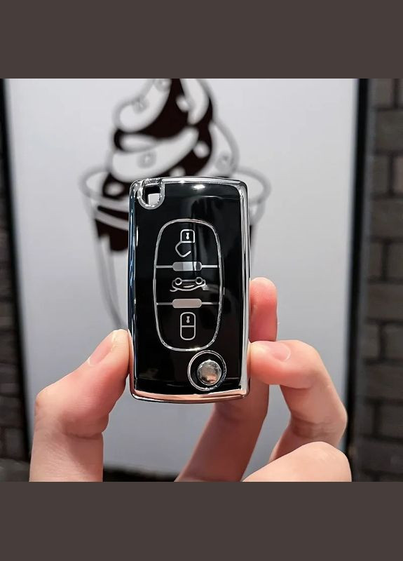 Чехол ТПУ черный для ключа C1, C2, C3, C4, Jumpy, Xsara Citroen (330788552)