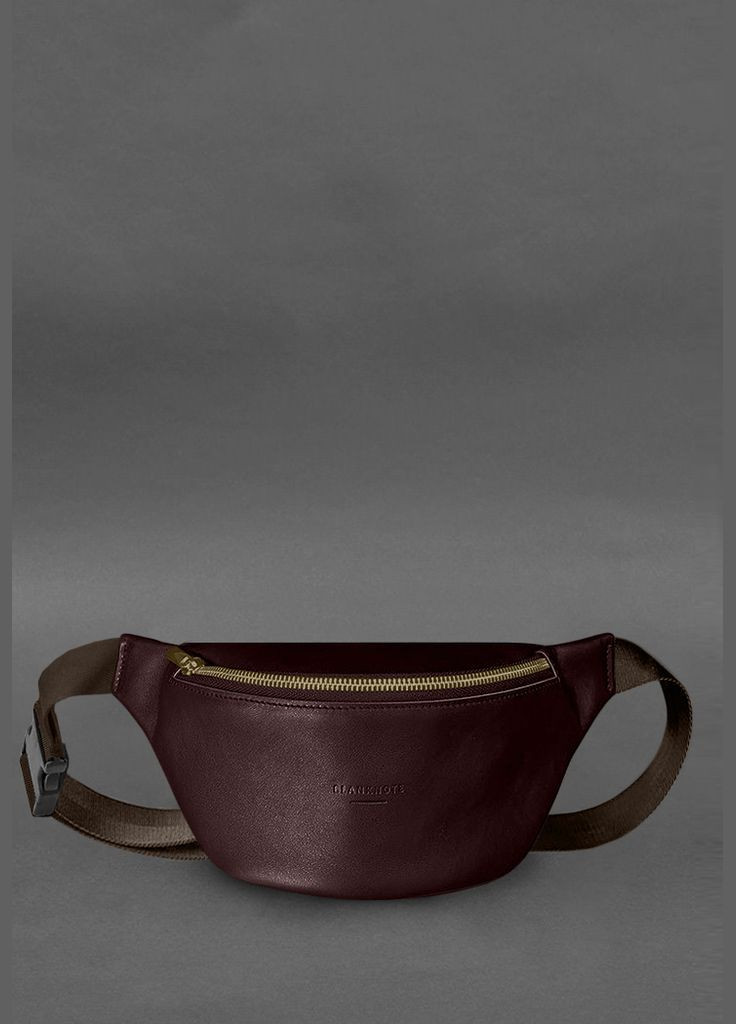 Кожаная поясная сумка-бананка Kanny бордовая (A-028818) BlankNote (327874157)