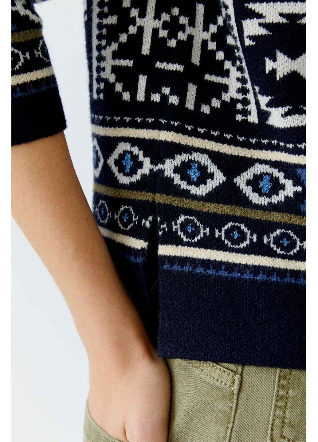 Синій демісезонний жіночий светр синій джемпер Oui