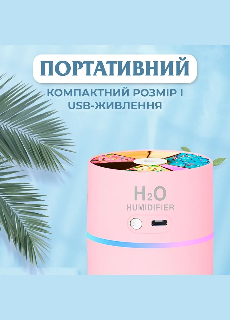 Увлажнитель воздуха Happy Life H2O Humidifier 500ml Pink No Brand HPBH16986P (298915683)
