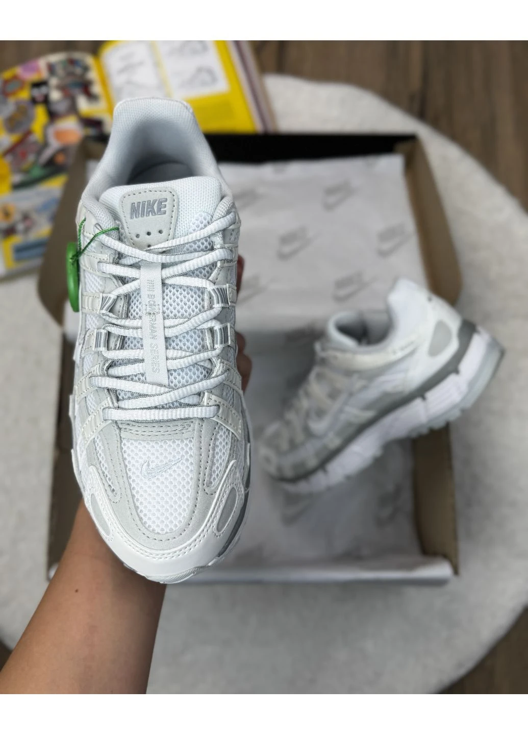 Белые летние кроссовки nike p-6000 white grey найк п-6000 No Brand