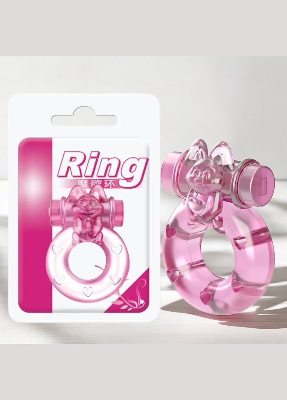 Эрекционное кольцо с вибрацией для стимуляции интимных зон в виде шального зайчика LyBaile (321116274)