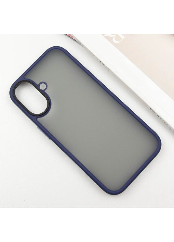 TPU+PC чохол Metal Buttons для Apple iPhone 16 (6.1") Синій No Brand (370606013)