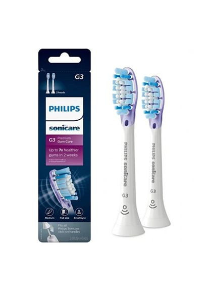 Насадки для електричної зубної щітки Sonicare G3 Premium Gum Care Змінні HX9052/17 набір з 2 шт. Philips (300158954)