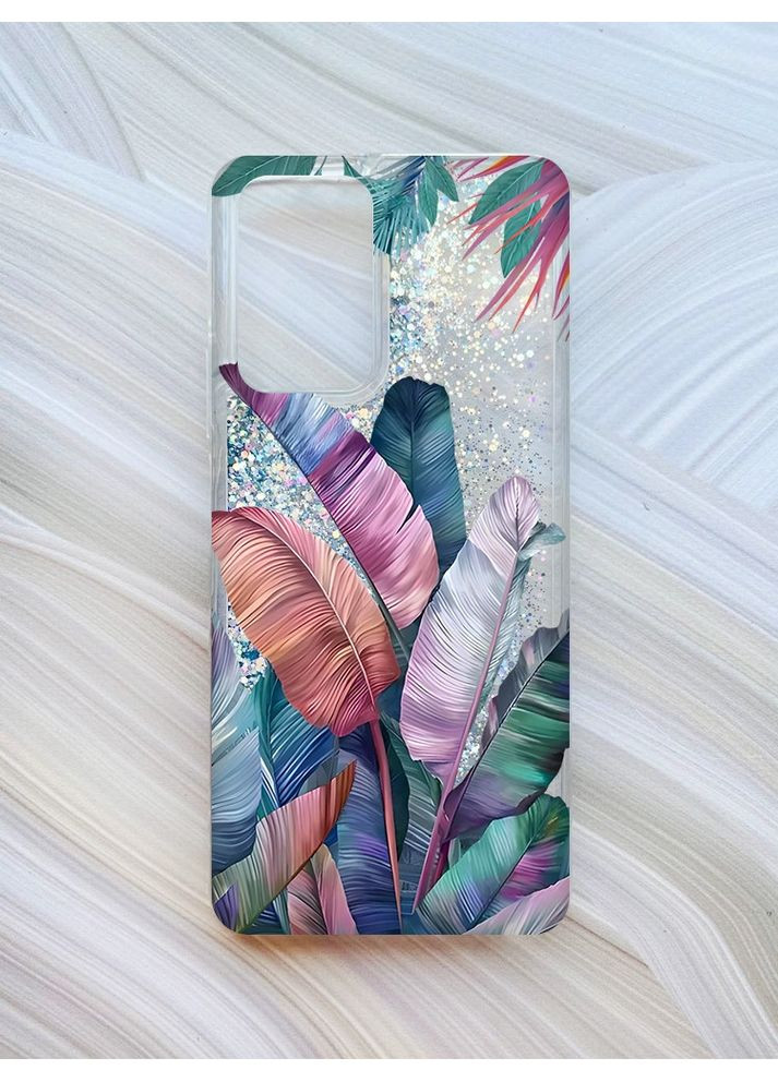 Чехол с плавающими блестками на Xiaomi Redmi Note 10 Pro/10 Pro Max:: Тропики (принт 372) Creative (360707460)