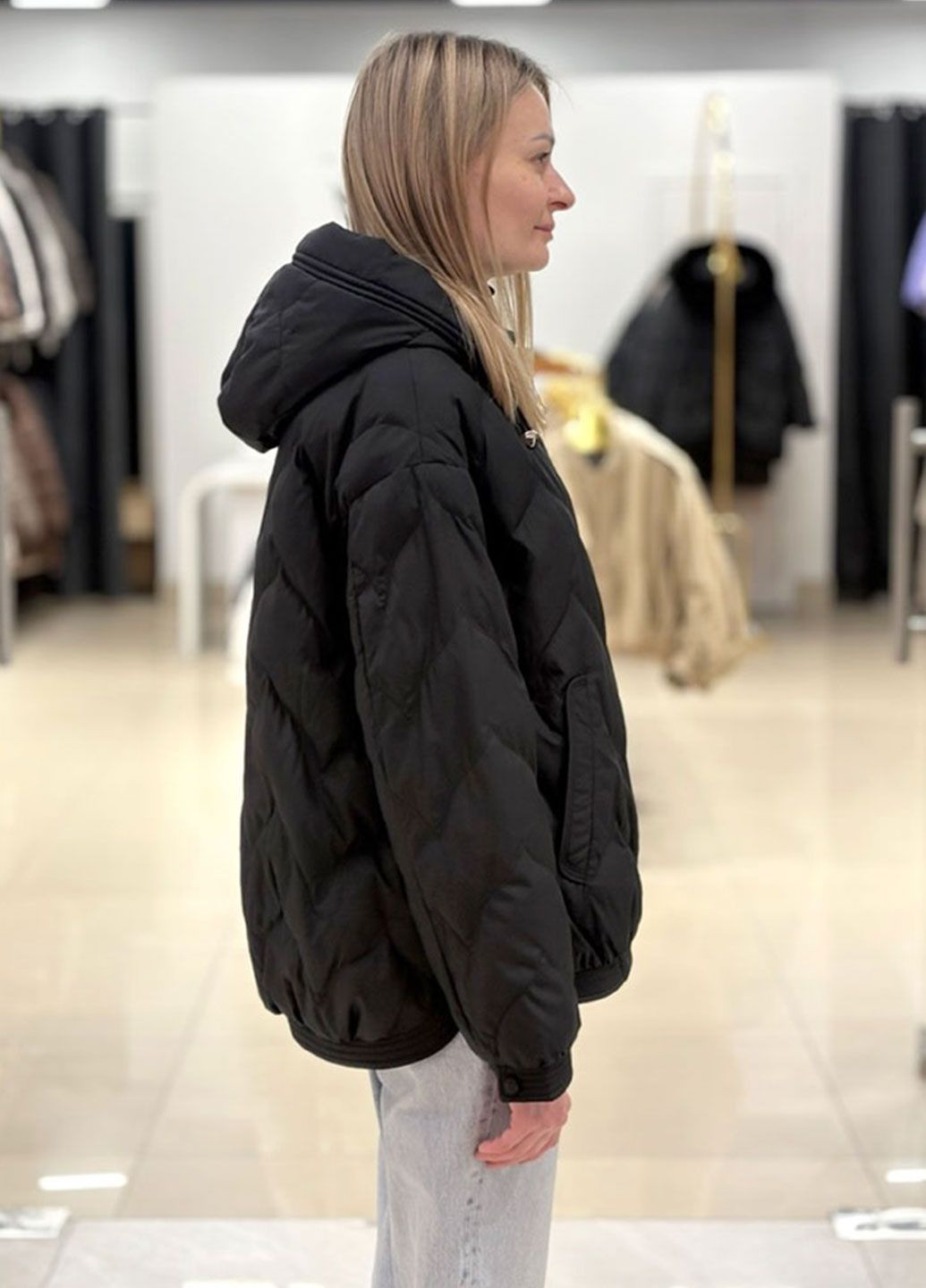 Чорна демісезонна жіноча куртка black CHANEVIA