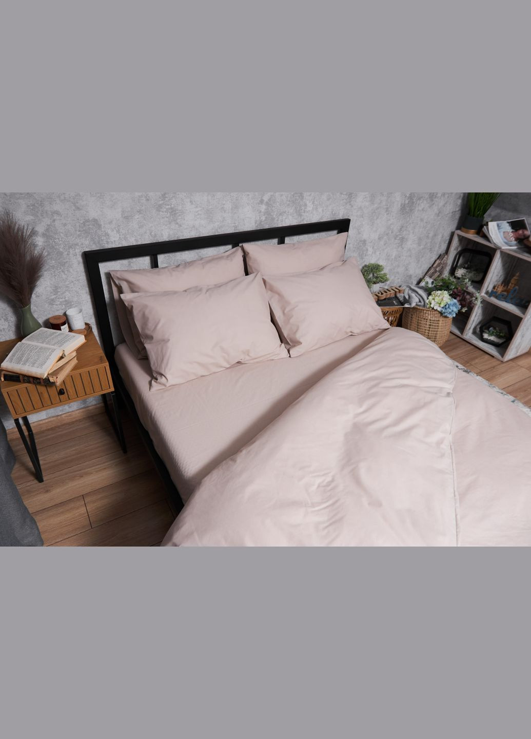 Комплект постельного белья Бязь Gold Люкс «» полуторный 143х210 наволочки 4х50х70 (MS-820004603) Moon&Star Blanc (293147962)